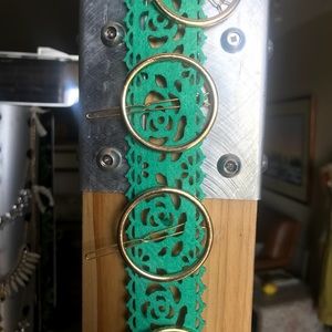 Gold circle hair clip